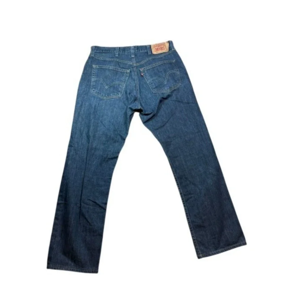 Levis Jeans Mens Size 40x32 Actual 35x31Blue Denim 501 Button Fly Straight Leg
